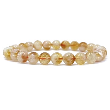 8mm Citrine B Beaded Bracelet